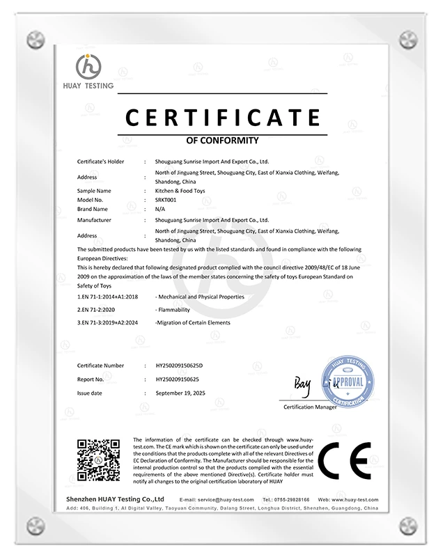 2025.9.24 - Kitchen Toys - EU EN71 - CE Certificate