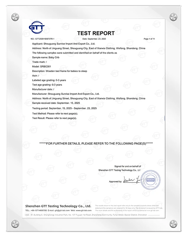 2025.9.24 - Wood Baby Crib - EU EN 747 Report