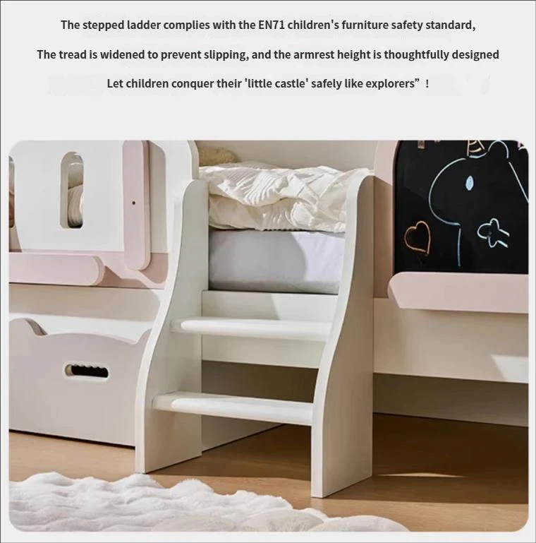 Modern Kids House Bed with Storage Drawers & Built-in Bookshelf, Montessori Floor Bed for Toddlers w