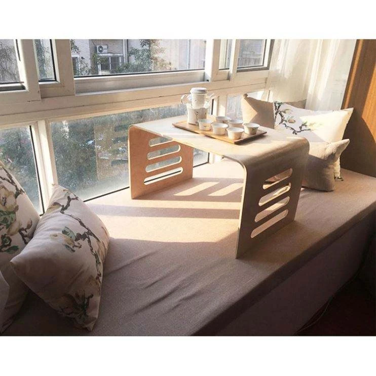Scandinavian Bentwood Multifunctional Low Table &mdash; Compact Laptop Desk, Bedside Table & Floor Side Ta